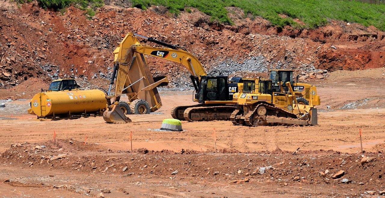 Prepared and graded building pad on a Hartford construction site